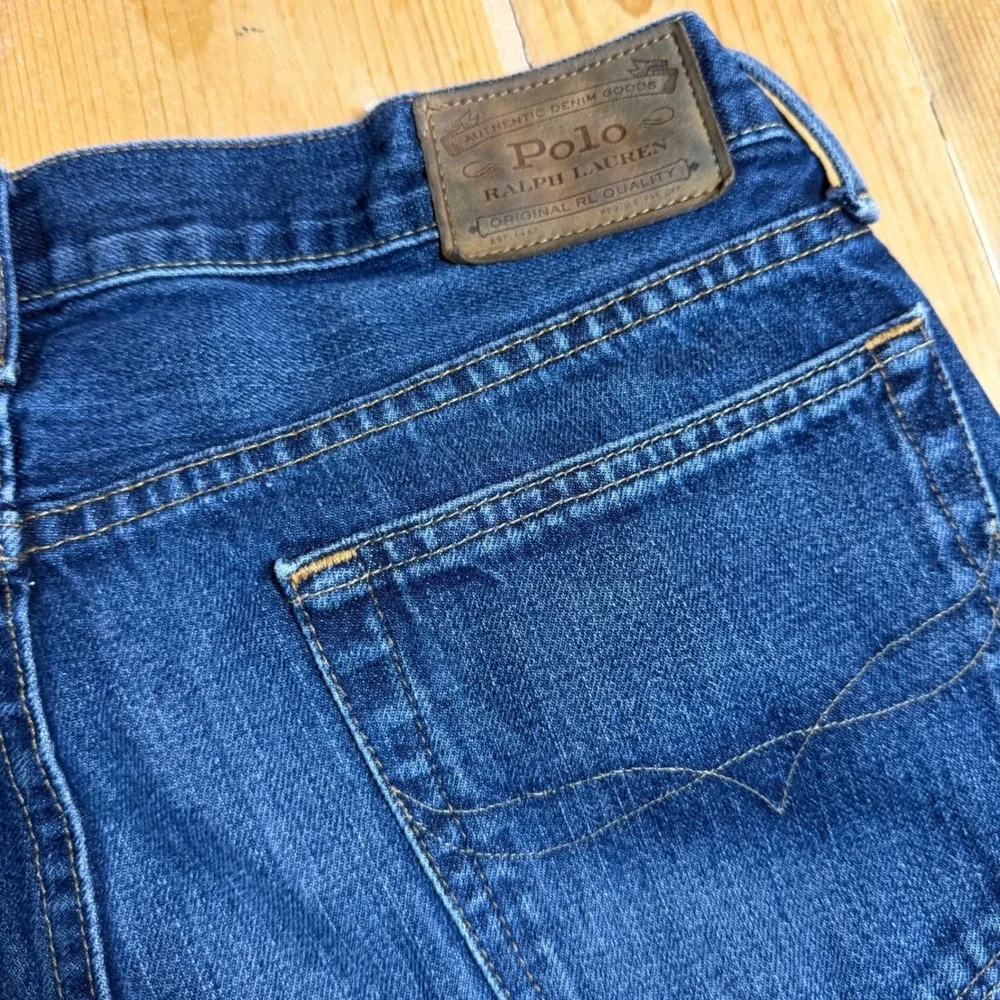 Polo Ralph‎ Lauren Varick Slim Straight Jeans Mens 32x32 Medium Wash Blue Denim